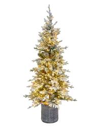 Jólatré Snjór í Potti 180cm 300LED Snow IP44