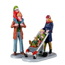 Family holiday shopping spree