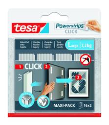 Tesa Powerstrips Click 16X2 Large Hvítt