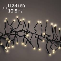 Cluster LED-ljósasería 10,5 m með hlýgylltu ljósi