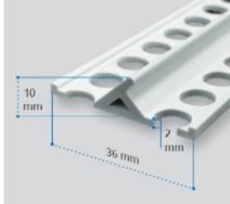 Afréttilisti Plast 10mm 2,75m