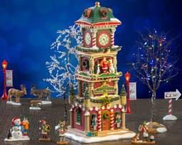The Village Square Clock Tower Set, Incl. Adaptor (550mA)