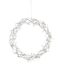 Ljósahringur Curly 50 cm silfur LED