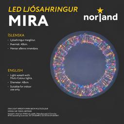 Norland MIRA ljósahringur Ø 48 cm – Marglitur