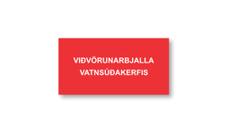 Merkispjald - Viðvörunarbjalla vatnsúðarakerfis