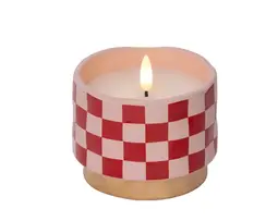 Kerti LED Krukka 9cm Bleikt/Hvítt