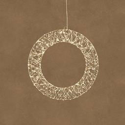 LED-krans silfurlitaður 40 cm 600 LED hlýhvítt – Luca Lighting