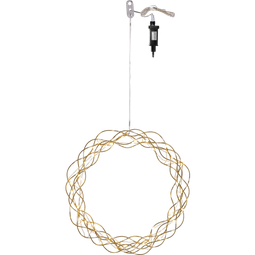 Ljósahringur Curly 30 cm brass LED