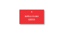 Merkispjald - Bjölluloki opinn 6x10 cm SM6