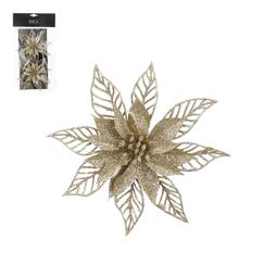 Jólastjarna á klemmu kampavínslituð 2 stk. 16 cm – Mica Decorations