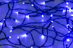 LED ljósasería 80 ljós 7,9 m blá, svört snúra Finnlumor