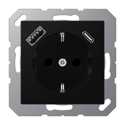 Innfelldur tengill með USB og USB-C hleðslu A 1520-15 CA SWM