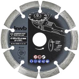 KWB demants skurðarskífa Black 125x1,9mm