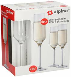 Kampavínsglas 6stk
