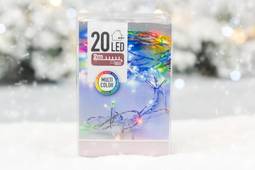 Ljósasería 20 LED marglit rafhlöðuknúin