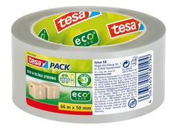 Tesa Pack Eco & Strong 70% Endurunnið Glært 50Mmx66M