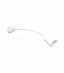 Framl. snúra 25cm 3x1mm² hvít Ticino í Schuko