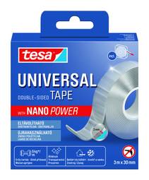 Tesa Universal Double Tape Nano Power 30Mmx3M Glært