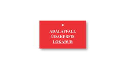 Merkispjald - Aðalaffall úðakerfis lokað 6x10 cm SM5