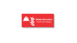 Merkispjald - Slökkvibúnaður