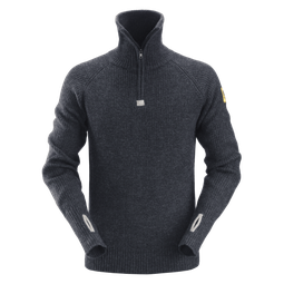 1/2 Rennd Ullarpeysa Navy Blár