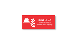 Merkispjald - Slökkvikerfi
