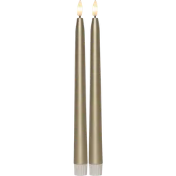 LED kerti Flamme Metal 28,5 cm gyllt 2 stk