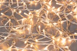 LED ljósasería 240 ljós 23,9 m hlýhvít, glær snúra Finnlumor