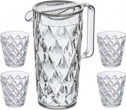 Koziol Kanna 1,6L og 4 Glös 250ml