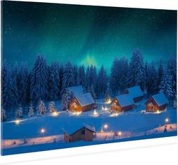 Background Lighted Canvas Northern Light Effect 76X56 Cm