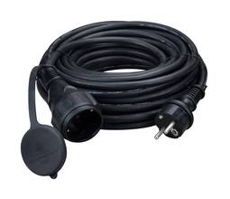 Framlengingarsnúra gúmmí IP44 25 m svört