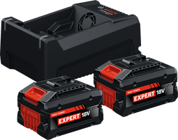 Bosch rafhlöðustartsett EXPERT 18V 2×5,5 Ah + GAL 12V/18V-80