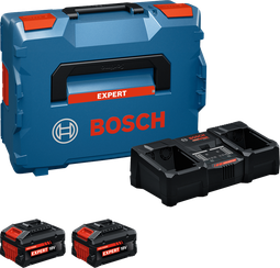 Bosch rafhlöðustartsett EXPERT 18V 2×8,0 Ah + EXAL18V2-320 í L-BOXX