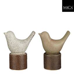 Mica Fugl 13Cm Grár/Brúnn