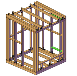 Tilsniðin sauna húsgrind 4m²
