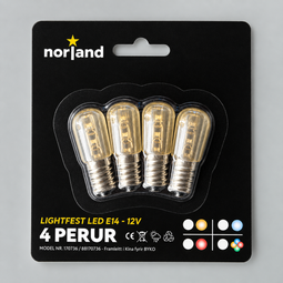 Norland LightFest E14 aukaperur IP44, 4 stk. – Stjörnuhvítur