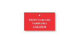 Merkispjald - Prófunarloki Varðloka lokaður SM8