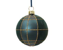 Jólakúla smaragðgræn 8 cm (plast)