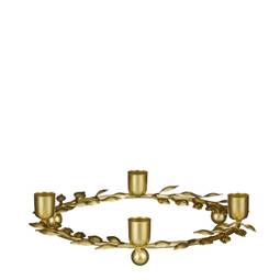 Kertastjaki krans gylltur 26 cm – Mica Decorations