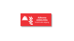 Merkispjald - Aðkoma slökkviliðs 16x40 cm