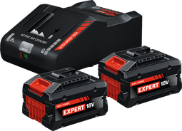 Bosch rafhlöðustartsett EXPERT 18V 2×8,0 Ah + EXAL18V-160