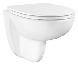 Bau Ceramic vegghengt WC sett, skál og seta, hvítt