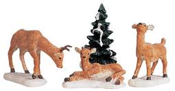 Dad and Fawns, Set of 4