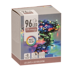 Ljósasería 96 LED 7,2 m marglit IP44