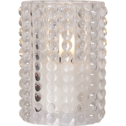 LED kerti Flamme Dotty 13 cm glært gler