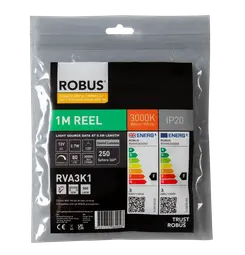 Led Borði 4.8W/M 12V Led 3000K Ip20 1M