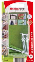 Múrtappi ux green 6x35 m.krók  4stk