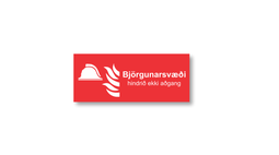 Merkispjald - Björgunarsvæði slökkviliðs