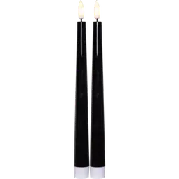 LED kerti Flamme Candy 26 cm svört 2 stk