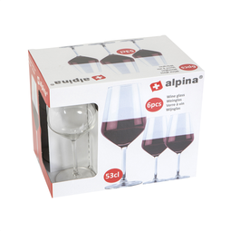 Glas Rauðvín 53 cl 6 stk Alpina